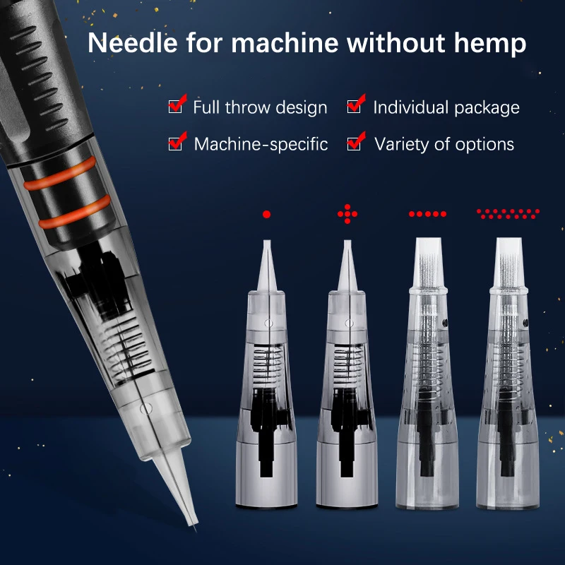 

10Pcs Eyebrow Lip Tattoo Needle Makeup Microblading Needles Permanent Makeup Accessory Safety All-in-one Tattoo-free Machine