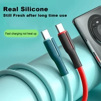 cyanmi usb type c cable charging for xiaomi 11t pro samsung s21 usb to type c cable phone wire cord 3a qc3 0 usb c silicone