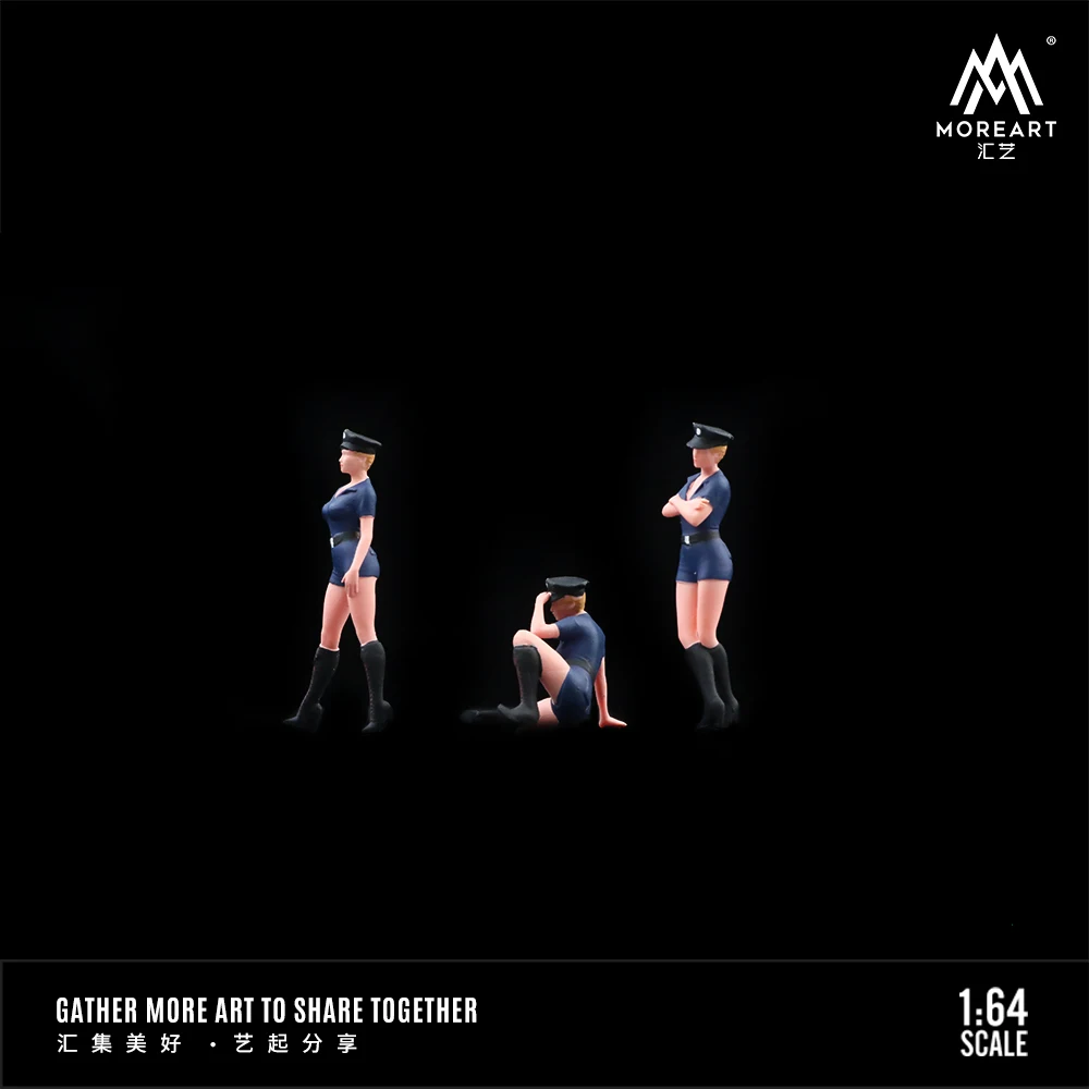 Moreart 1:64 Набор полицейских фигурок Pretty Girl из смолы