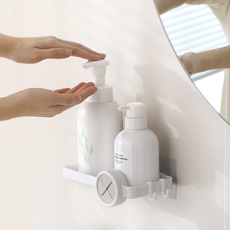 Пластиковая Полка для ванной настенная сушилка без сверл стеллаж ванной/туалета