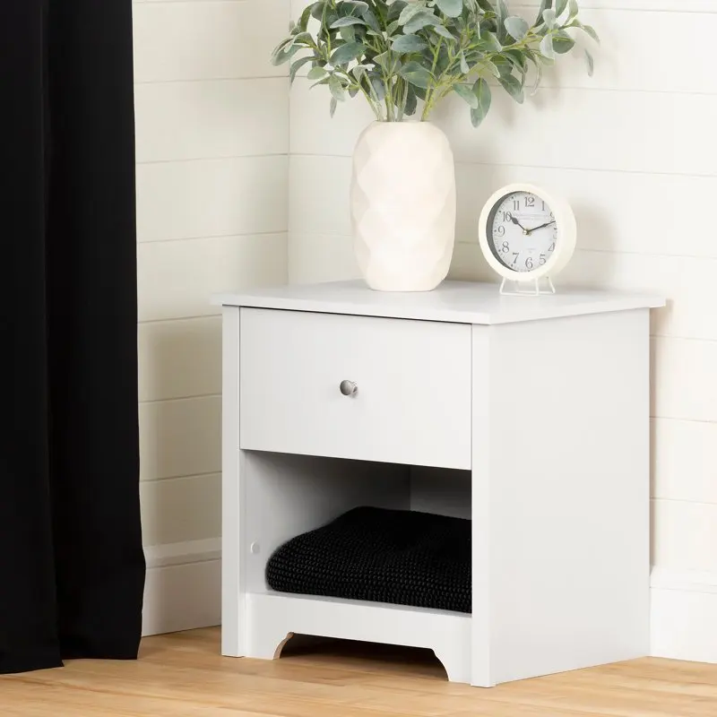 

1-Drawer Nightstand - End Table with Storage White