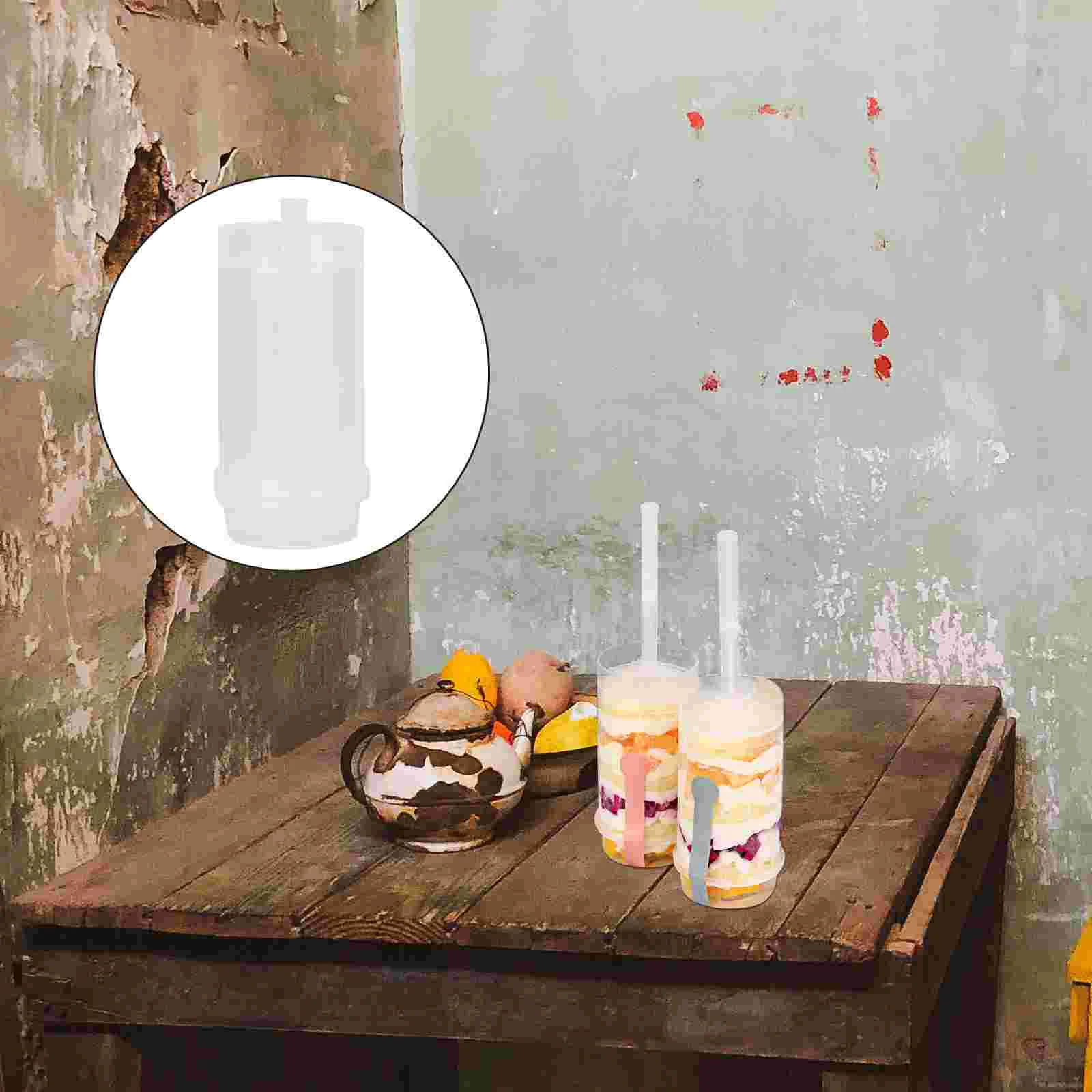 

Cake Push Containers Up Shooter Holder Shooters Container Cream Ice Lids Clear Round Dessert Mold Jelly Stand Cylinder Pushable