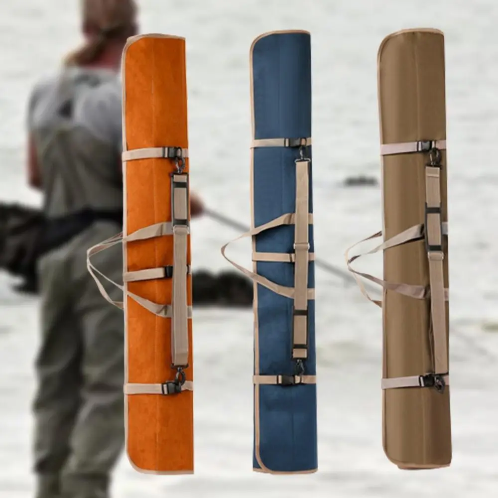 

Deer Skin Velvet Fishing Rods Bag Buckle Design Nylon Material Adjustable Strap Large Capacity Outdoor Fishing Activities