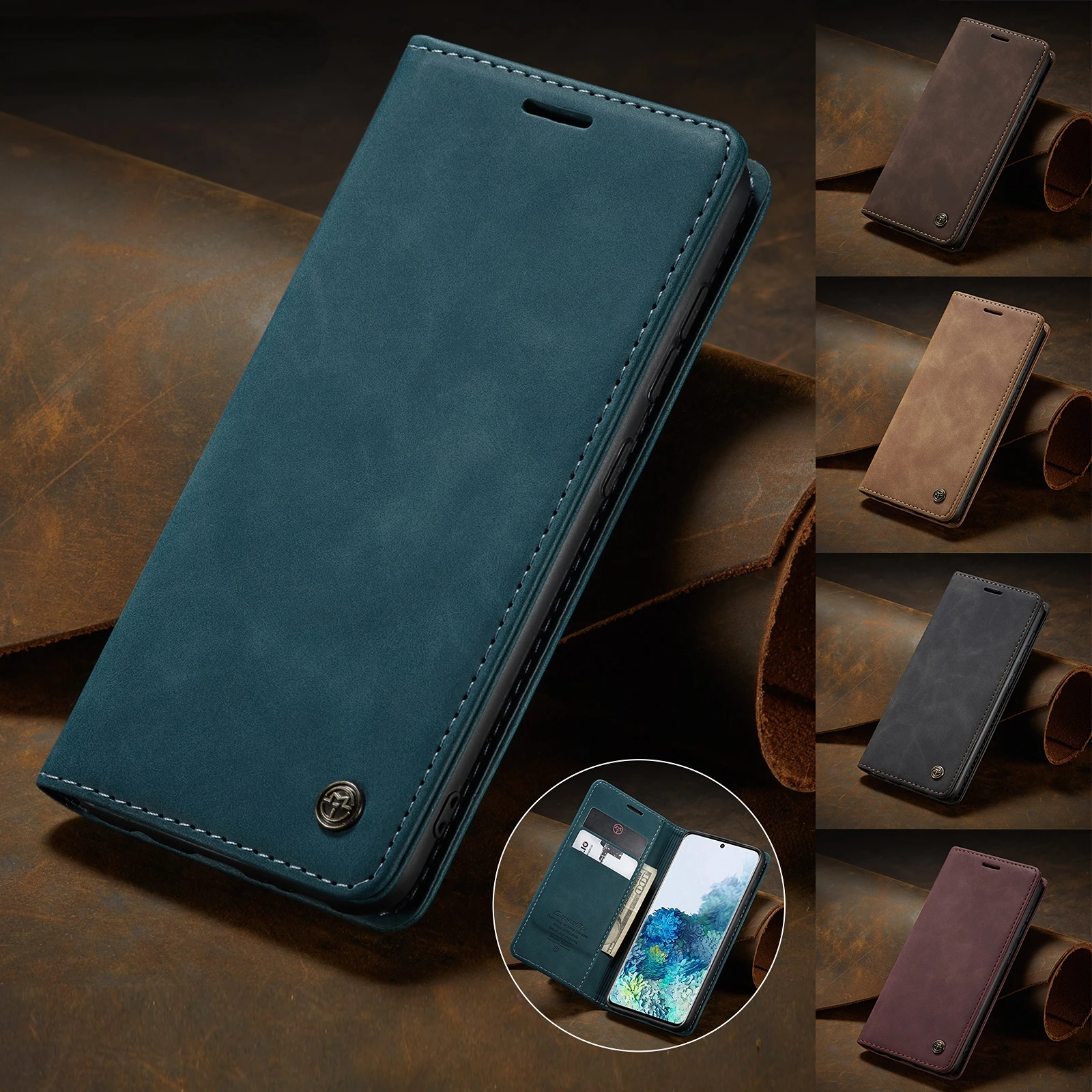 

Чехол-книжка для телефона Redmi Note 9 8 10 11 Pro Max, Матовый кожаный чехол-бумажник для Xiaomi Mi 9, 10T, 11 Lite Pro, Poco X3, 11, чехлы