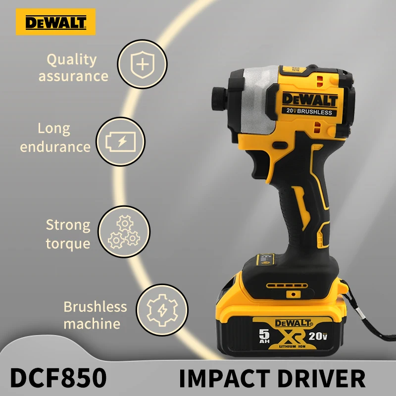 DEWALT DCF850 Ударный привод Электрический 20V Литиевый аккумулятор Безщеточный
