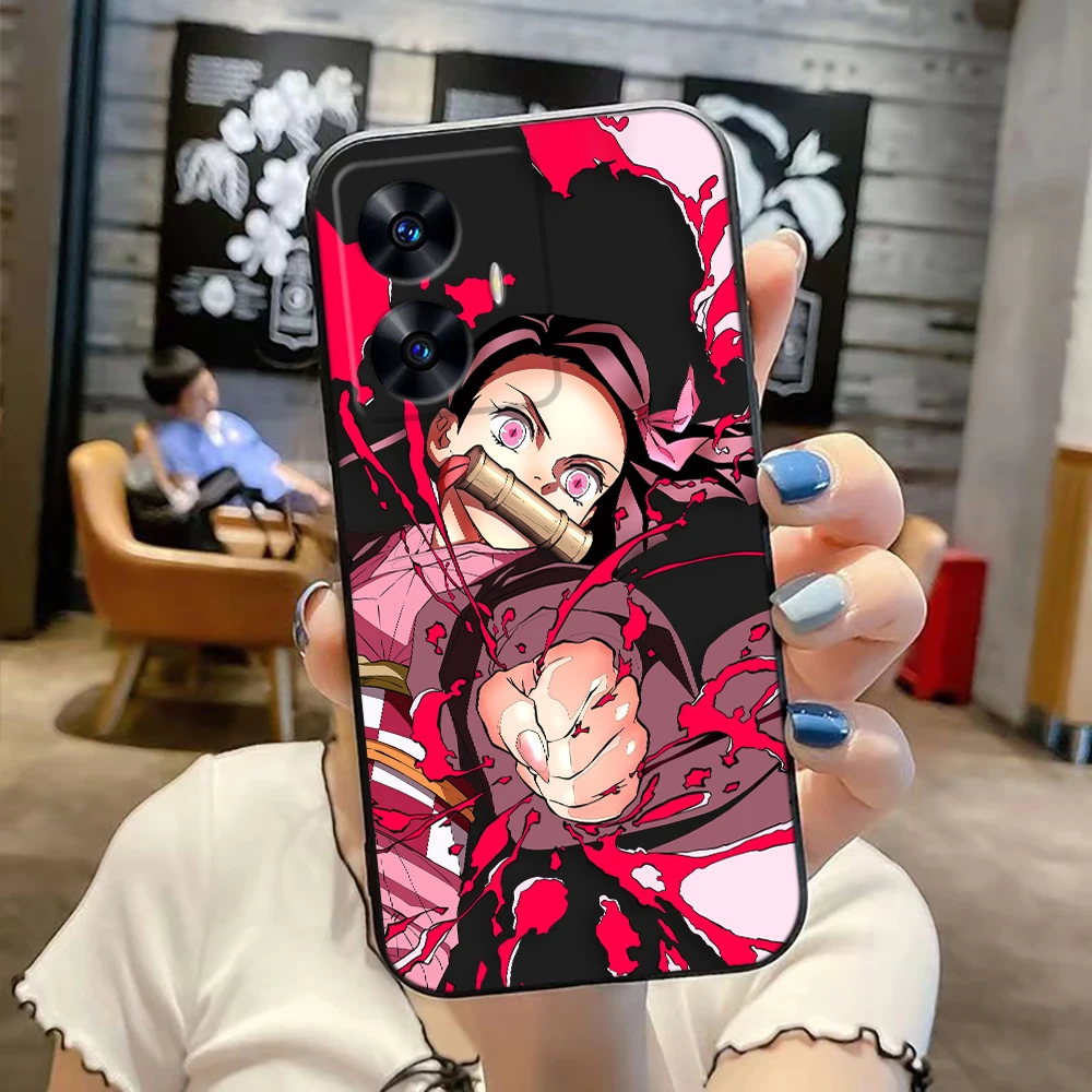 Чехол для телефона D-Demon S-Slayer T-Tanjiro Nezuko Realme C65 C63 C53 C35 C55 C33 C30 C21Y C20 C12 C11 GT 2 XT NARAO 20 30 50