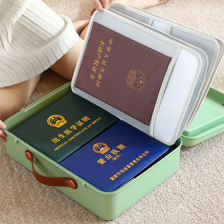 Larger Capacity Office Documents Box Container Bills File Folder Multilayer Storage Bag Briefcase Business Material Organize