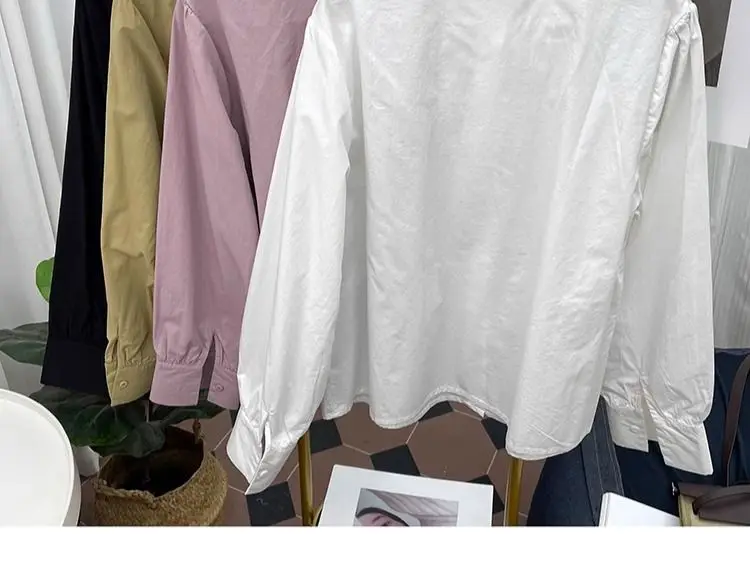 Женская рубашка с длинными рукавами свободный дизайн нишевая французская