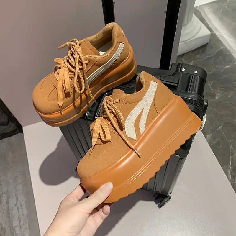 Shoes Woman 2024 Autumn Casual Female Sneakers Clogs Platform New Fall Sports Creepers Retro Leisure Women's Autu