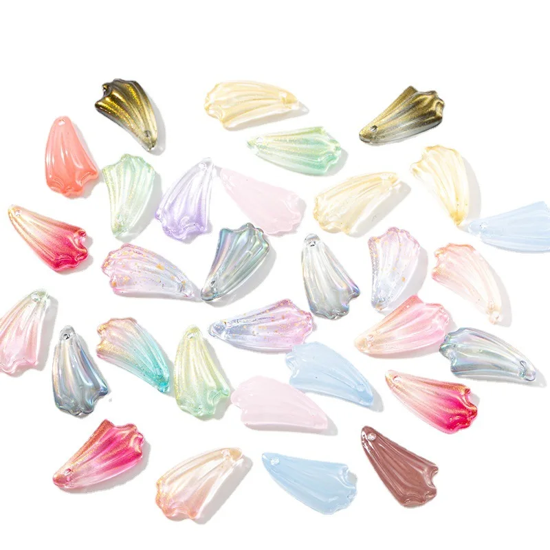 20pcs The First Mock Examination Seven Color Pansy Czech Colored Glass Petal New Seven Multi-function Petal Diy Accessories