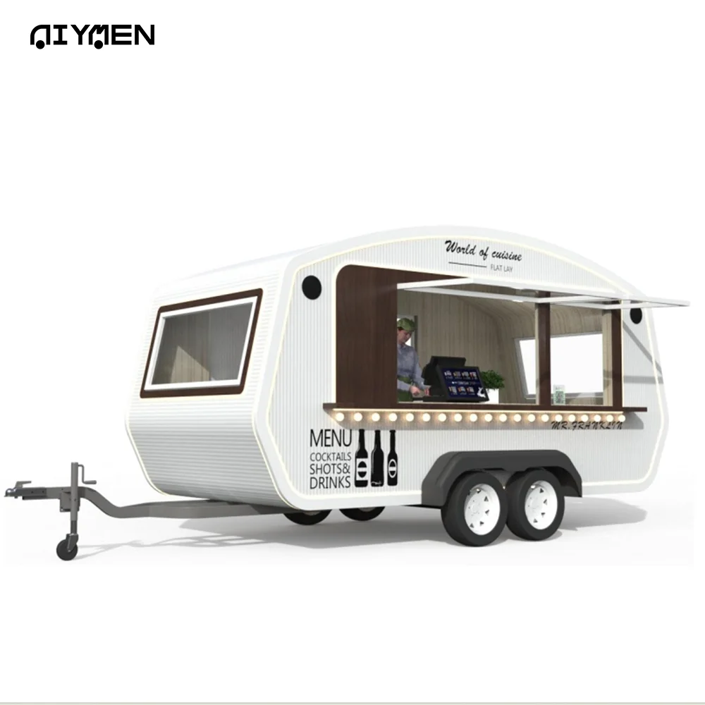 Прицеп для еды Tune Conlin Concession Холодильник Велосипед Уличный мобильный грузовик Fast