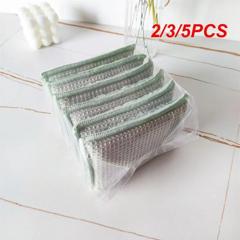 

2/3/5PCS Dishwashing Sponge Cloth Porous Structure Decontamination Without Shedding Hair Strong Water Absorption Kitchen Cloth