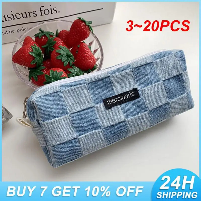 

3-20 шт., холщовые сумки для карандашей, 20x4,5x7 см