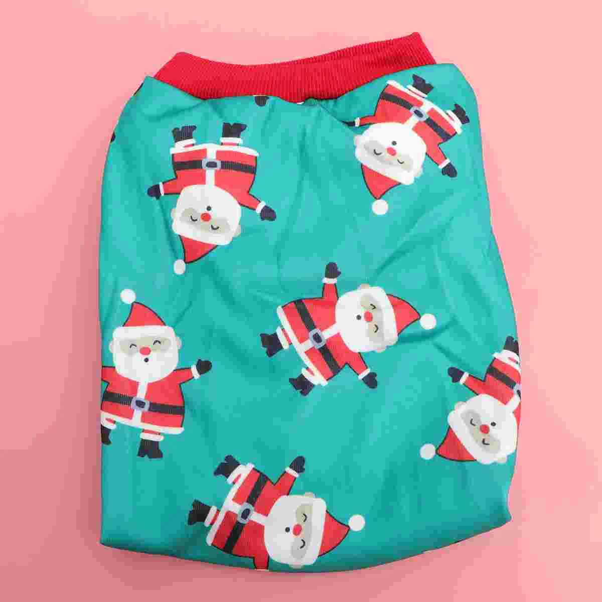 

1pc Coat Winter Warm Adorable Christmas Santa Printed Party Costume Supplies Photo Props for