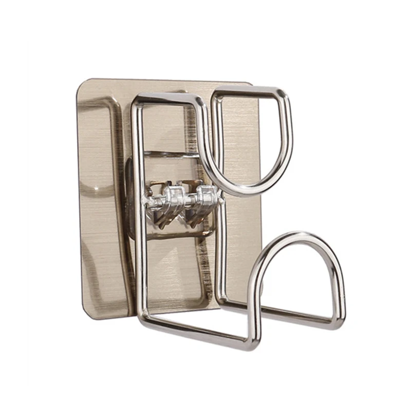 

Traceless Holder Hook Stainless Steel Bracket Adhesive Wall Mounted Fixed Clip Hanging Rack Waterproof Hook Bathroom Accessories