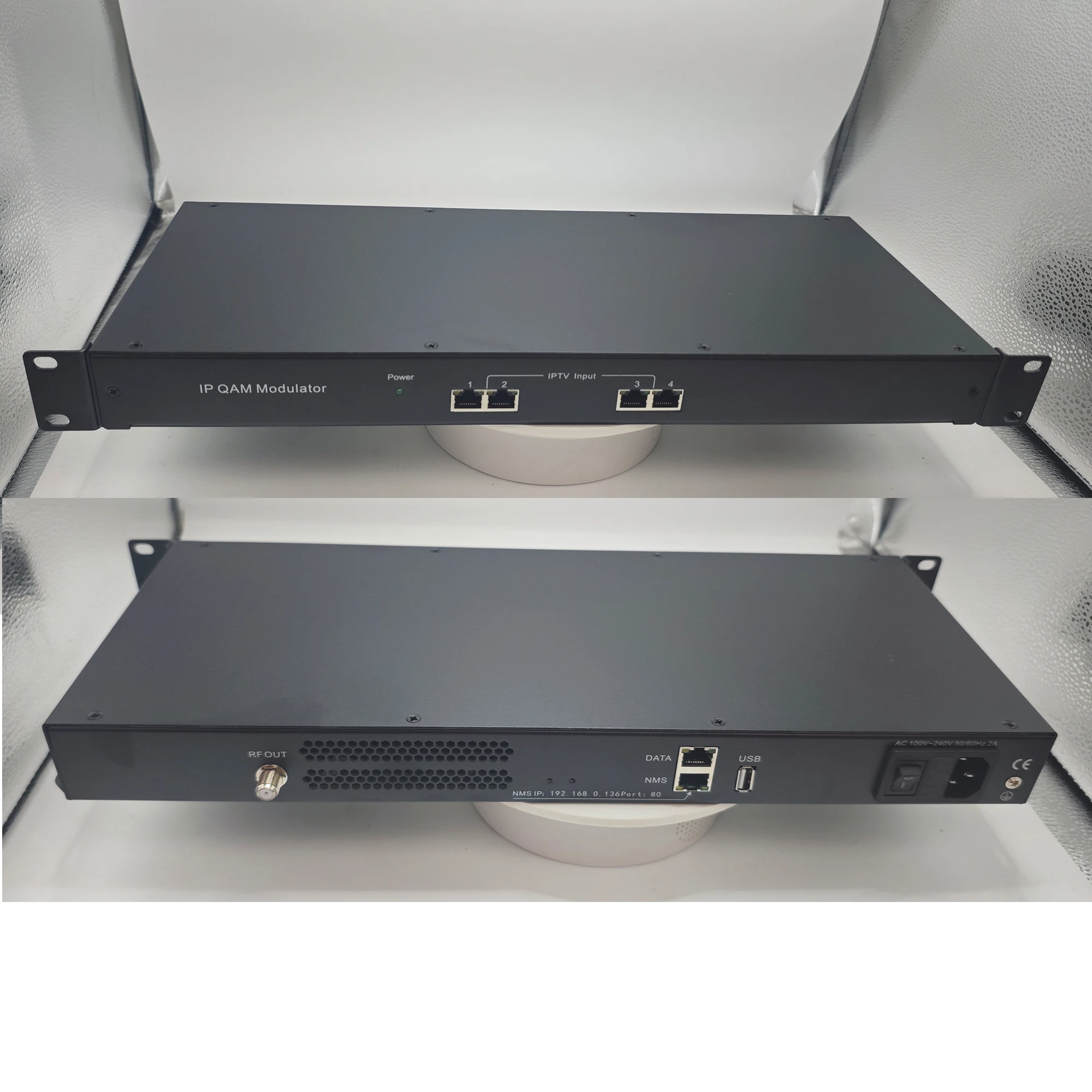 Фото 4-канальный радиочастотный модулятор IP-DVB-T DVB-C, цифровой ТВ, зашифрованный кабель-модулятор, фронтальное оборудование, USB-RF IP-RF №3