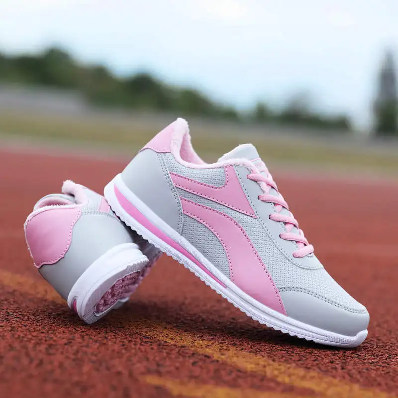 

Sports Sneakers Grey Canvas Sneakers Trend Women's Winter Sport Shoes Sneak Air Running Girl Large Platform Tennis New Releases