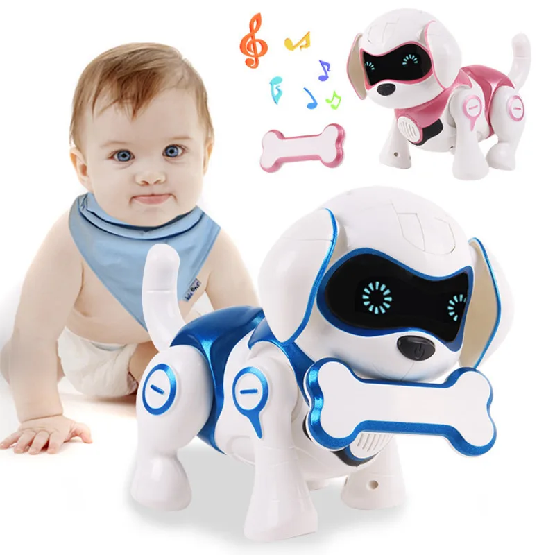Montessori Electronic Pet Dog Toy Mechanical Infrared Sensing Smart Robot Dog Music Intelligent Toys For Children Christmas Gift