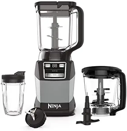 

Compact Kitchen System, 1200W, 3 Functions for Smoothies, Dough & Drinks with Auto-IQ, 72-oz.* Blender Pitcher, 40-oz. Proc