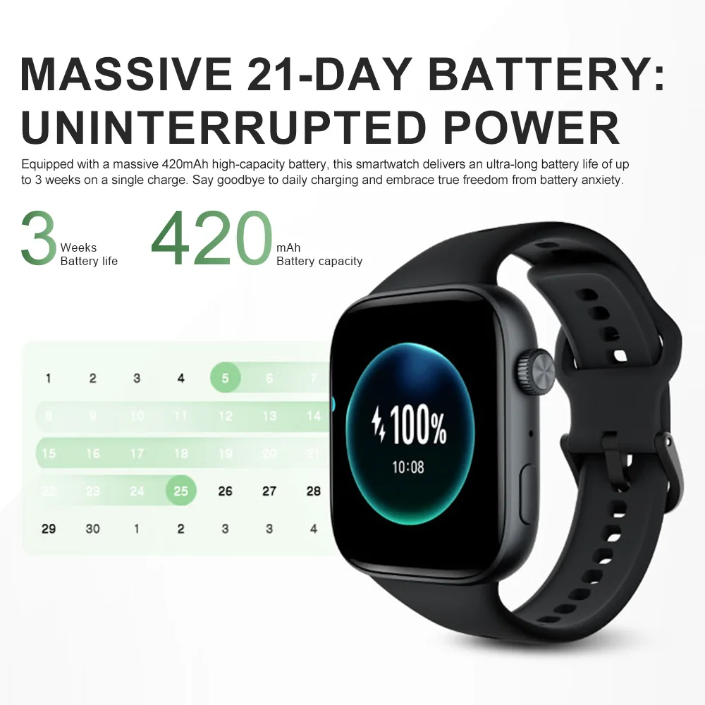 Умные часы HONOR Watch X5i Global Version с 1,97-дюймовым AMOLED-дисплеем, поддержкой Bluetooth-звонков, 21-дневным временем автономной работы, 109 спортивными режимами и водонепроницаемостью 1ATM. (art.: 3920dc8ce302d) - 3920dc8ce302d