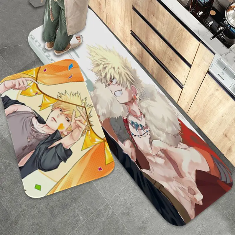 

My Hero Academia Bakugou Katsuki Bathroom Mat Retro Multiple Choice Living Room Kitchen Rug Non-Slip Welcome Rug