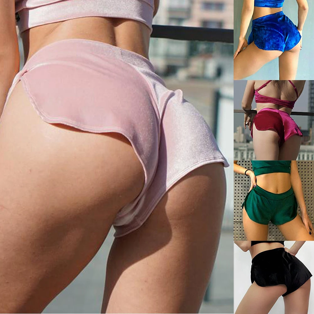

Женские спортивные шорты, бархатные короткие брюки, эластичная талия для тренировок в тренажерном зале, повседневный пояс, для бега, для бега, шорты, размер S-4XL