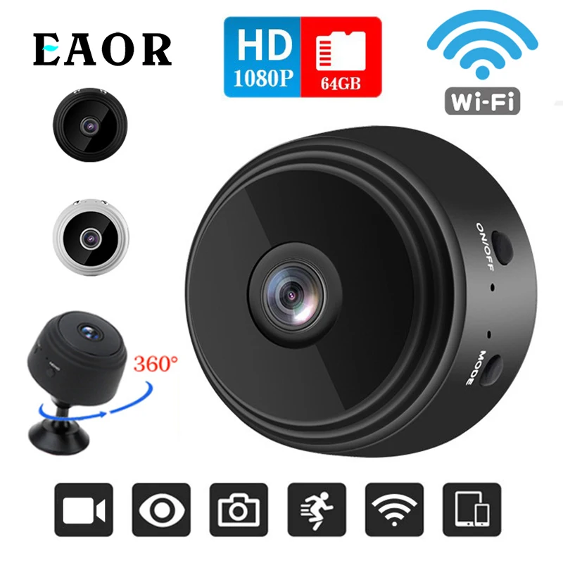 

EAOR A9 Mini Camera Wireless WiFi IP Camera Night Vision HD 1080P Home Security Camera Indoor Network Monitor Camcorders