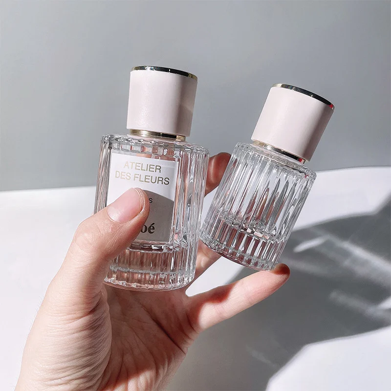 

30ML 50ML Luxury Perfume Glass Spray Bottle Portable Clear Cosmetics Alcohol Atomizer High Capacity Empty Bottles Refillable