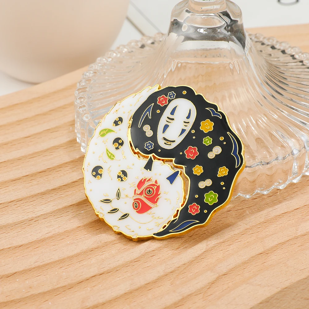 Металлическая брошь в стиле аниме для студии японский мультяшный металлический