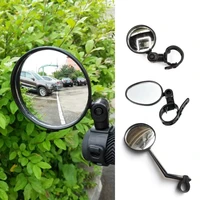 2pcs universal bicycle motorcycle rearview handlebar wide angle convex mirror cycling rear view 360 rotate adjustable mirror
