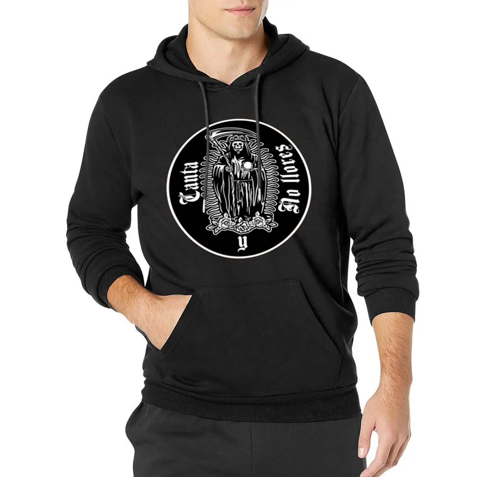

Santa Muerte Essentials Hoodies Winter Canta Y No LLores Fashion Hooded Sweatshirts Unisex Y2k Design Oversize Pullover Hoodie