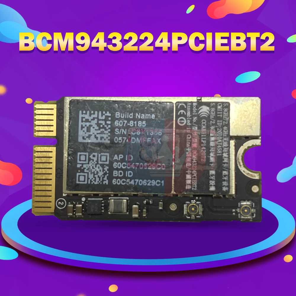 

BCM943224PCIEBT2 300Mbps 2.4&5G WiFi bluetooth 4.0 Mini PCIe Network Card for Mac OS Macbook Air A1370 A1369 A1465