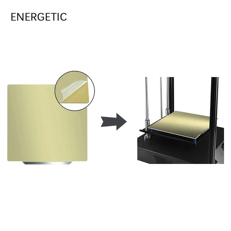 ENERGETIC для QIDI Q1 Pro PEI лист 250x250 мм гладкая пружинная стальная объединительная