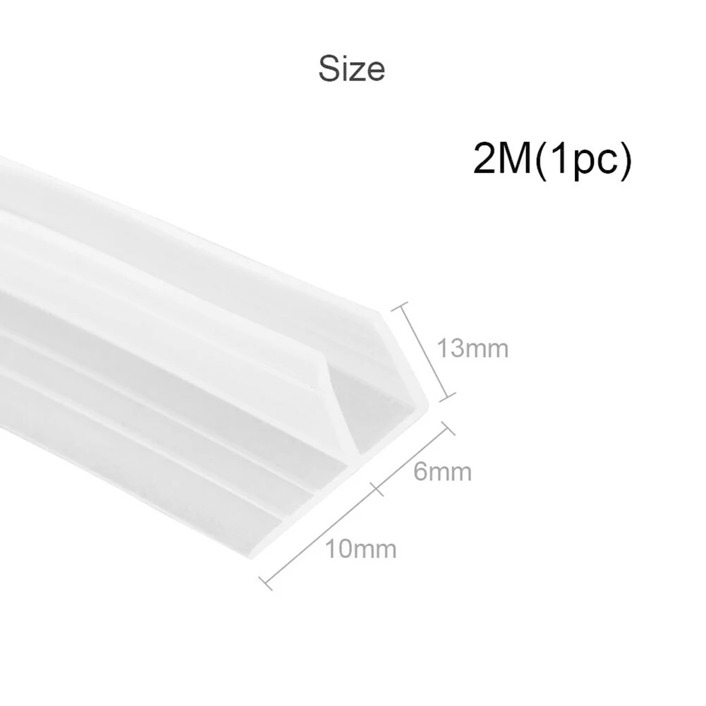 

2m F Shape Bath Shower Screen Door Seal Strip For Glass 6mm Seal Gap Rubber Glazing Sealing Strip Window Weatherstrip