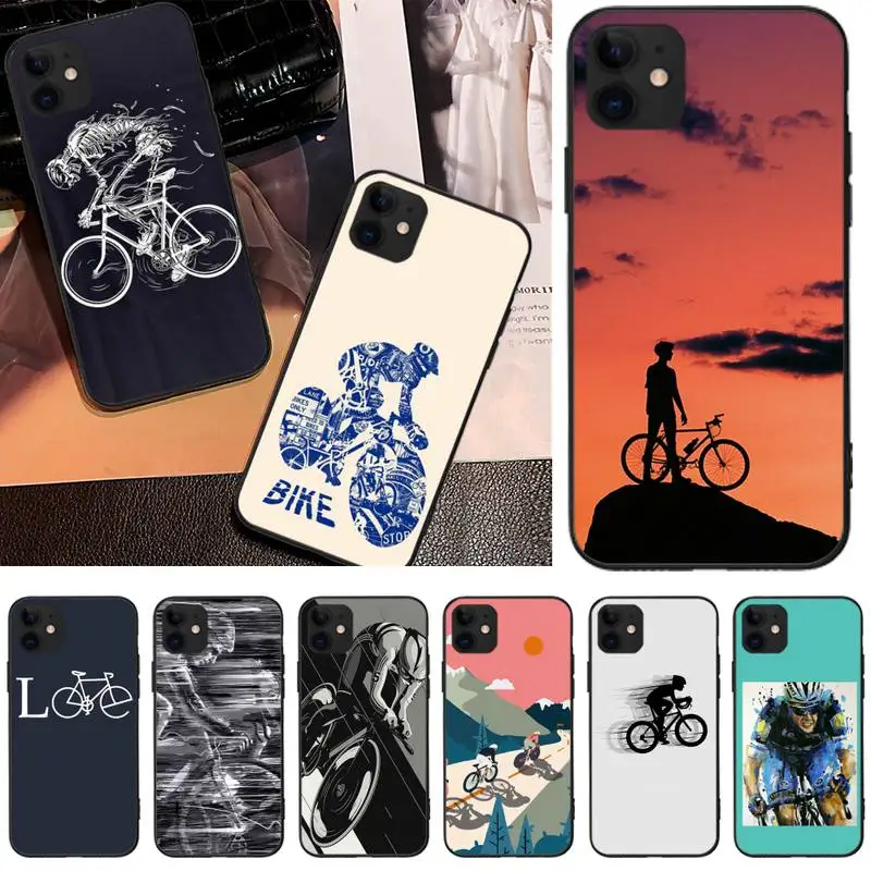 

Bicycle Racing Art Phone Case For Iphone 11 12 13 PRO MAX X XS XR Mini 6S 7 8 PLUS Se 2020 Cover
