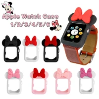 suitable for apple watch123456se generation protective case disney minnie mickey anti drop tpu diy case birthday gifts