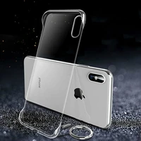 ultra thin frameless clear plastic phone case for iphone 13 12 mini 11 pro xs max xr x 8 7 plus se 2020 transparent slim cover