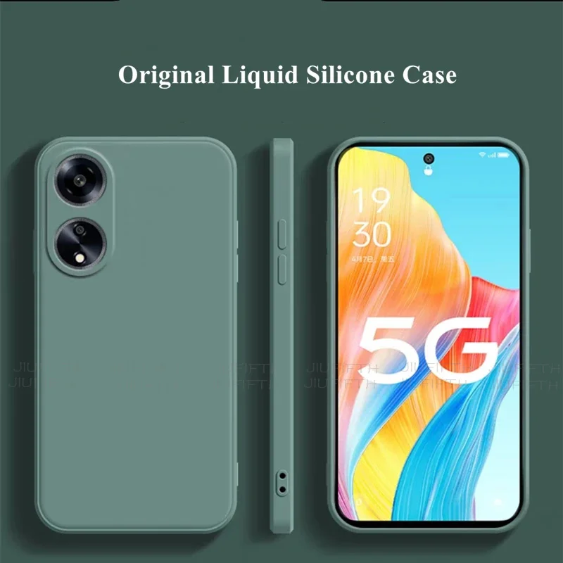 Фото Для OPPO A98 5G Чехол Appo Orrs Opo A78 A58 X 4G A1X A2X A58X A18 A38 Чехол Оригинальный жидкий силиконовый мягкий чехол из ТПУ для телефона №2