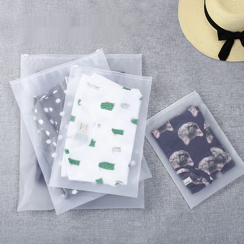 

PVC Travel Organizer Transparent Waterproof Clothing Storage Bag Portable Sock Storage Packing Luggage Partition Sealed Bags
