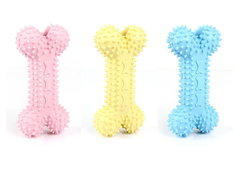 

New dog training dog rubber toy bone type biting to relieve boredom molar teeth healthy dog toy