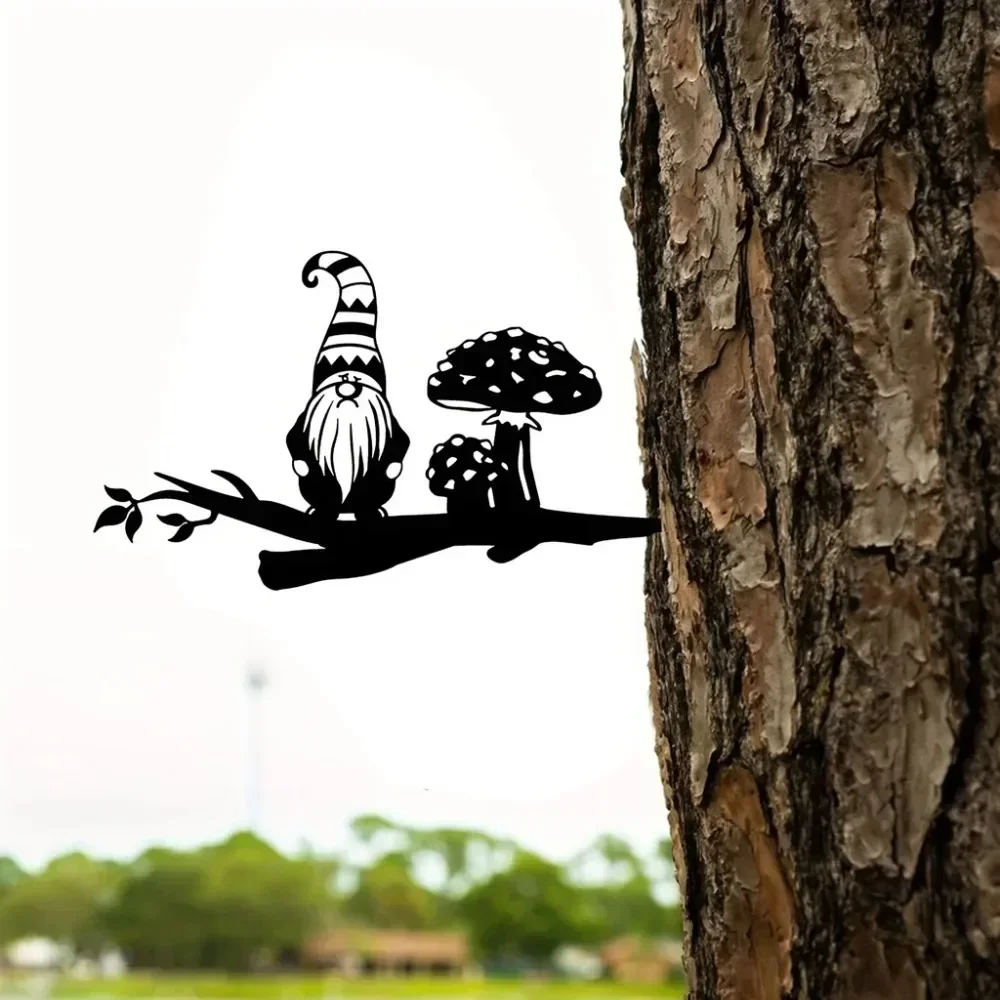 1 шт. очаровательное металлическое садовое украшение в виде гнома для украшения