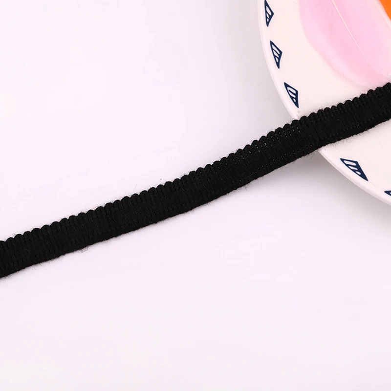 1/2/5 ярдов высокое качество 1 5 см трикотажная черная кисточка кружевная бейка