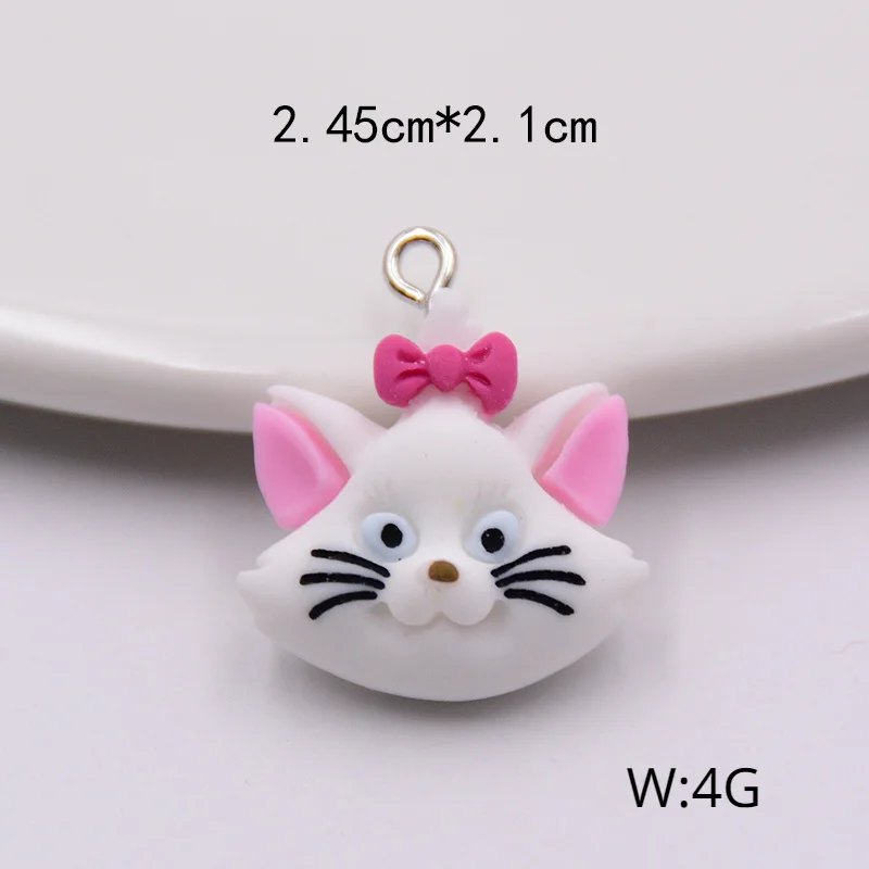 20PCS Disney Cartoon Simulation Character Mickey Minnie Resin Pendant DIY Jewelry Accessories Earrings Bag Bag Keychain Pendant