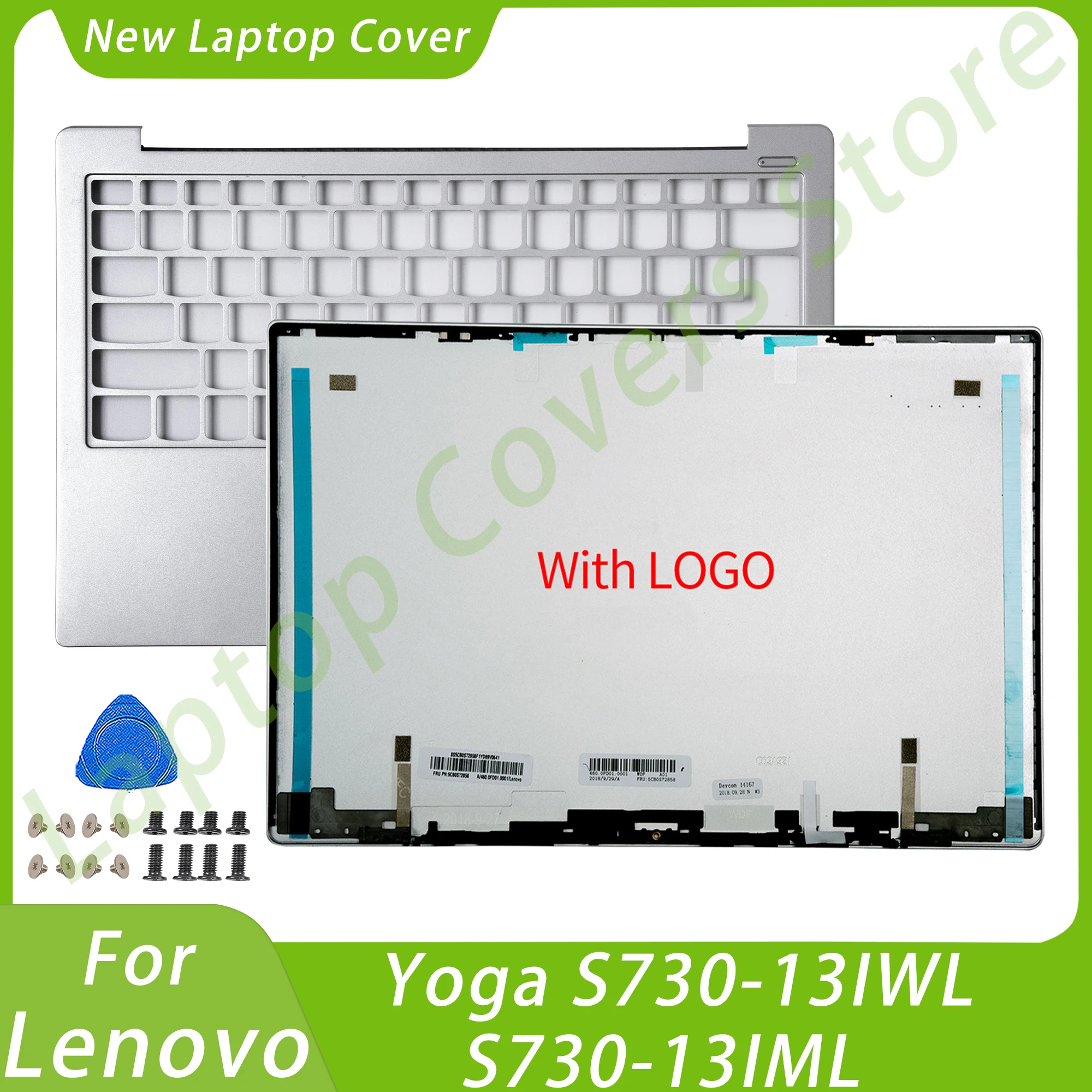 Новинка, задняя крышка для ЖК-экрана, для Lenovo Yoga, Женская Подставка для рук, нижние петли, запасная часть для ноутбука, серебристый цвет Новинка, задняя крышка для ЖК-экрана, для Lenovo Yoga, Женская Подставка для рук, нижние петли, запасная часть для ноутбука, серебристый цвет