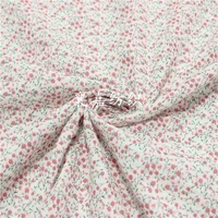 japan and south korea small floral dress cloth double layer cotton crepe fabric for home service 100 cotton