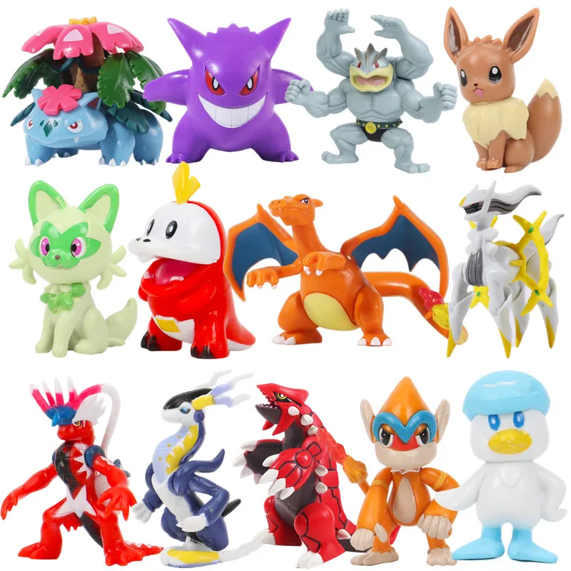 S Toys 6-10cm Sprigatito Quaxly Fuecoco Koraidon Arceus Pikachu Action Figure Pvc Model To