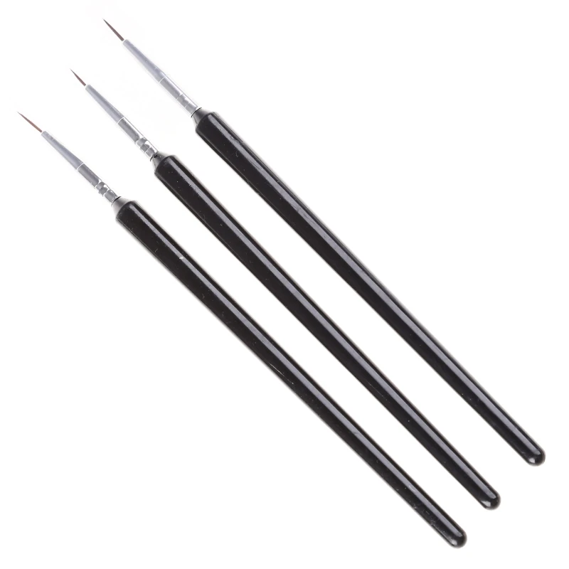 

3PCS Nail Art Liner Brushes Gel Painting Acrylic Nail Design Nylon Brush Nail Painting Drawing Pen for Nail Art Lovers