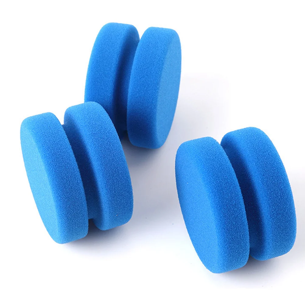 

4 Pcs Cleaning Sponges Double Side Car Maintenance Tools Waxing Polishing Sponge for Kitchens Bathroom Car (Blue)