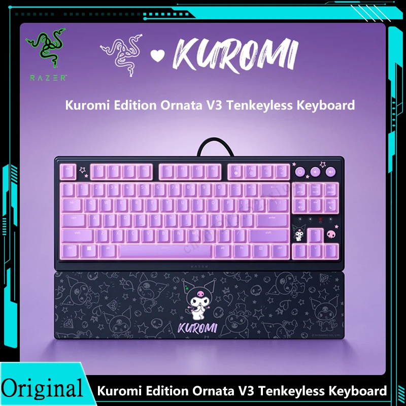 Игровая клавиатура Razer Sanrio Kuromi Edition Ornata V3 бесключевая низкопрофильная RGB