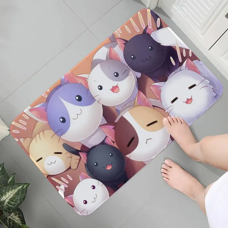 

Living Room Bathroom Carpet Flannel Soft Rug Hallway Mats Art Children Crawling Cute Cats Paw Lounge Rug Bath Mats Area Rugs